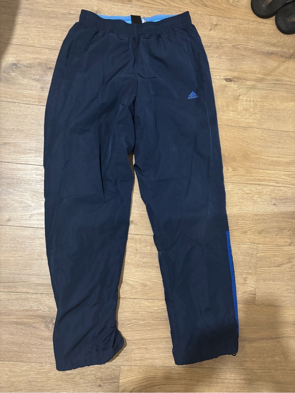 adidas Men's Navy Sweatpants with Blue Trim